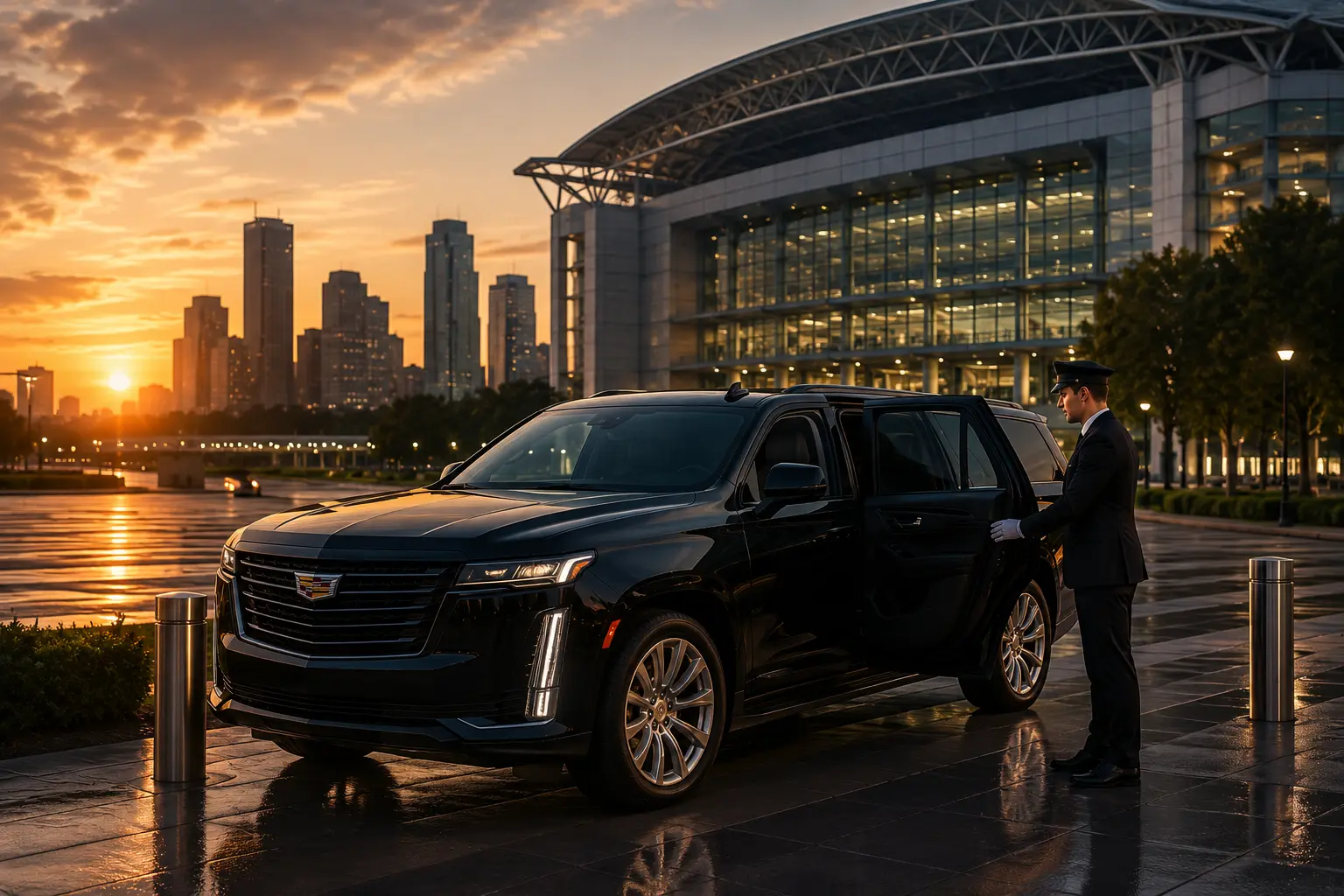 Luxury World Cup Transportation Houston — FIFA 2026 World Cup Transportation Houston FIFA 2026 luxury limo chauffeur NRG Stadium arrival