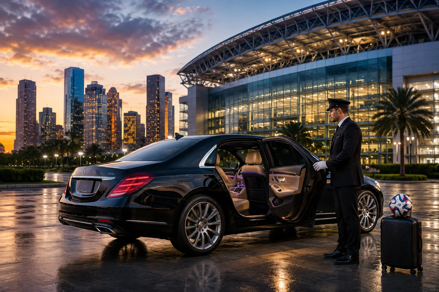 World Cup Transportation Houston — MG Luxury Ride World Cup Transportation Houston luxury chauffeur service NRG Stadium FIFA 2026