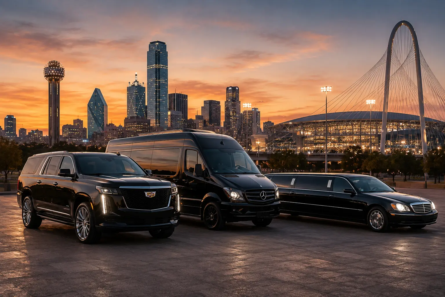 Luxury World Cup Transportation — SUVs, Sprinter Vans & Limousines — MG Luxury Limo luxury World Cup transportation SUV Sprinter van limousine FIFA 2026 Houston Dallas MG Luxury Limo