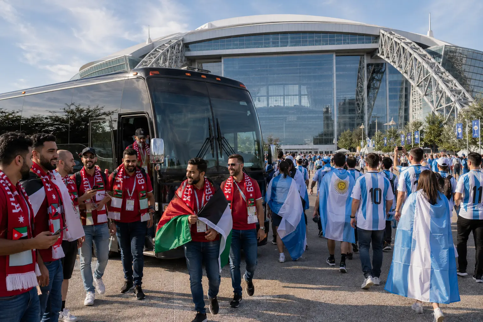 Jordan vs Argentina transportation Arlington luxury chauffeur limo service AT&T Stadium Match 70 FIFA World Cup 2026