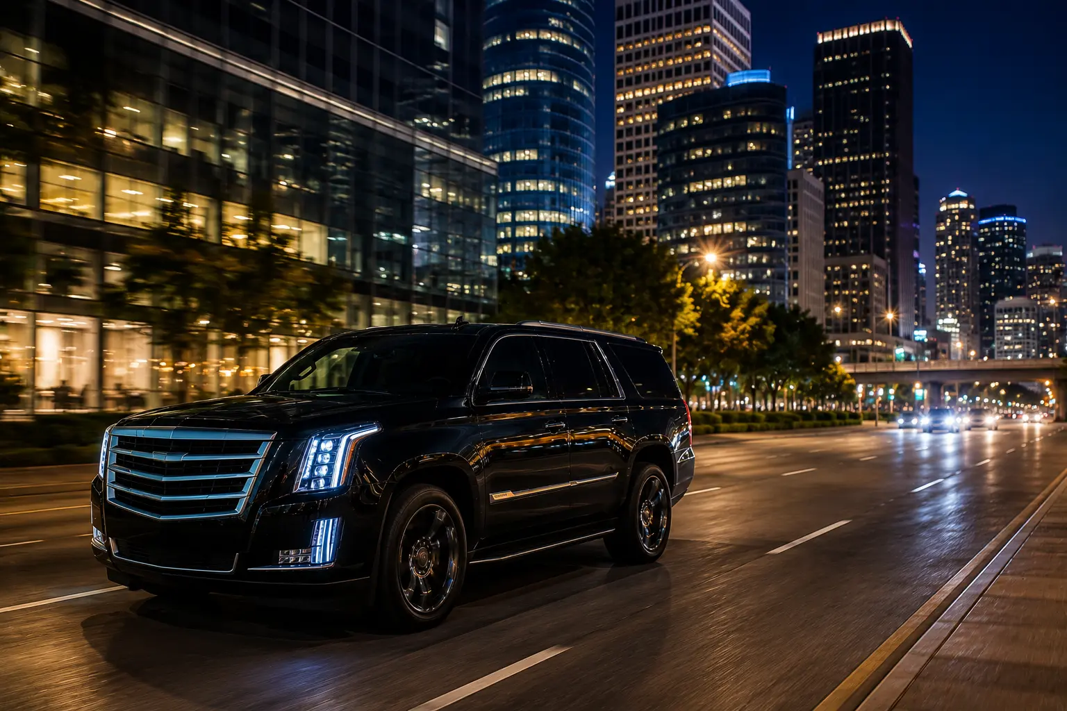 Houston Luxury Car Service — MG Luxury Limo Fleet Houston luxury car service MG Luxury Limo fleet exterior