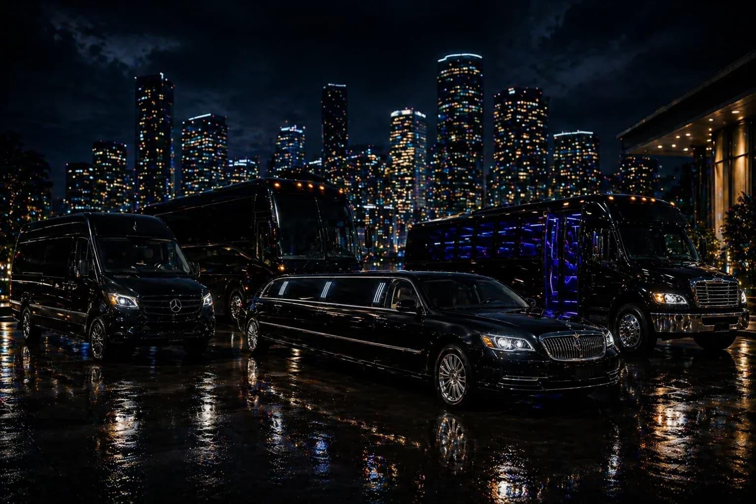 Guests arriving at a Houston event in a luxury vehicle