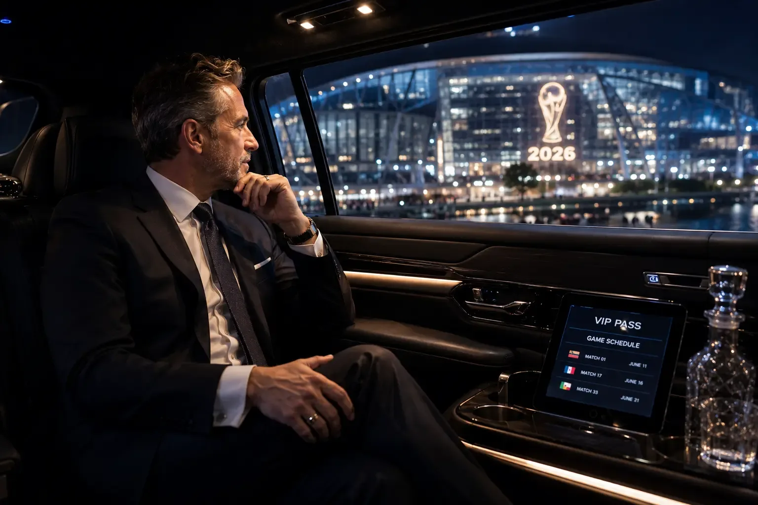 VIP transportation FIFA World Cup 2026 corporate hospitality chauffeur executive SUV limo Dallas Houston Texas