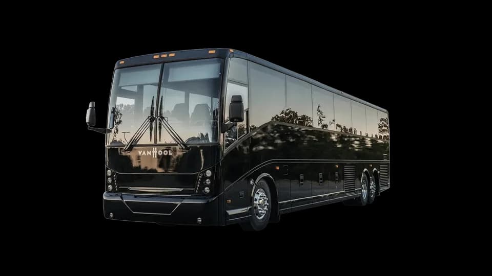 Black luxury charter bus